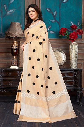 Ethnic Motifs Zari Woven Design Banarasi Saree